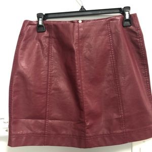 Faux Leather Skirt